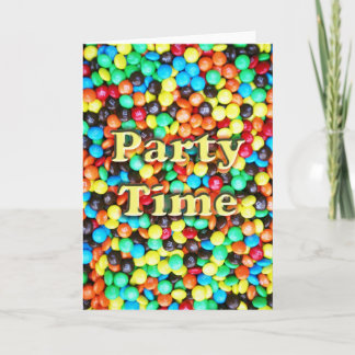 Candy-M&Ms-party time-v-26 Card