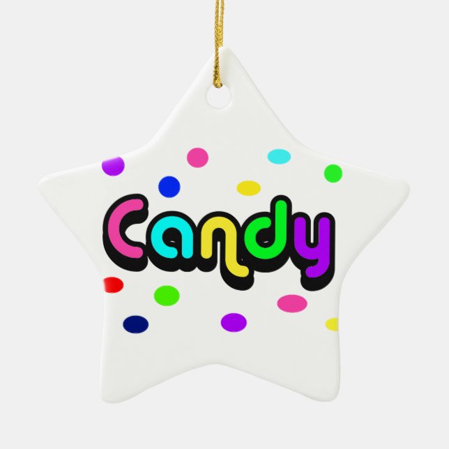 Candy-ornament Ceramic Tree Decoration (Front)