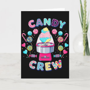 Candy Party Crew Costume Women Kids Party  Card