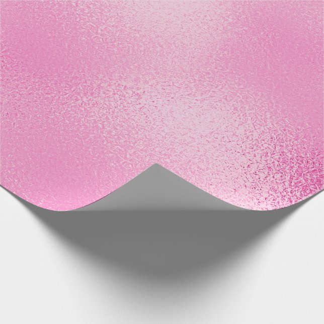 Candy Pastel Pink Rose Glass Ice Glam Wrapping Paper (Corner)