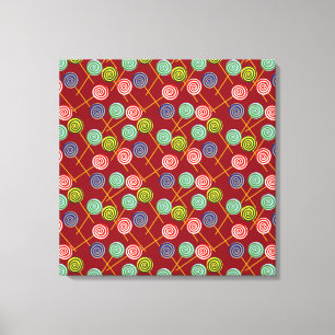 Candy pattern   Lollies pattern   lollipop 10 Canvas Print
