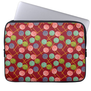 Candy pattern Lollies pattern lollipop 10 Laptop Sleeve