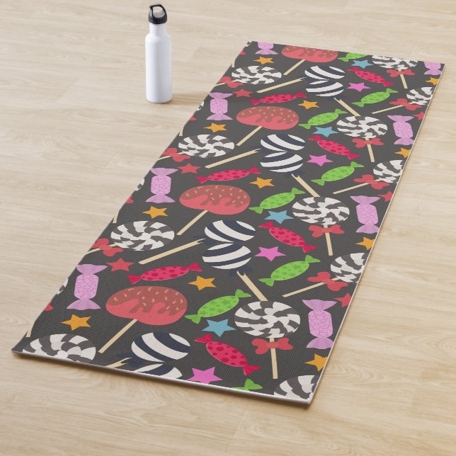 Candy pattern | Lollies pattern | lollipop 12 Yoga Mat (In Situ)