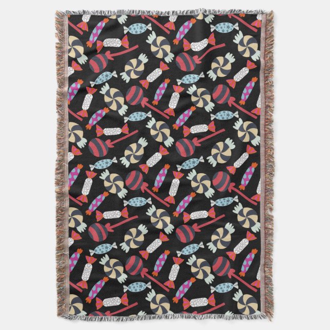 Candy pattern | Lollies pattern | lollipop 14 Throw Blanket (Front Vertical)