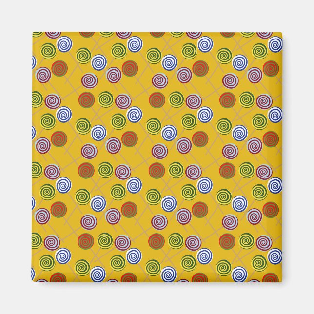 Candy pattern | Lollies pattern | lollipop 15 Magnet (Front)