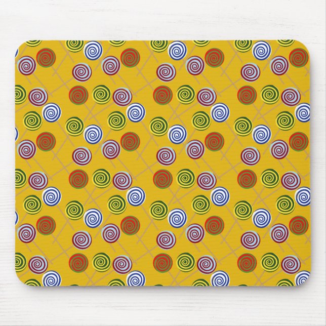 Candy pattern | Lollies pattern | lollipop 15 Mouse Pad (Front)