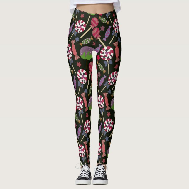Candy pattern | Lollies pattern | lollipop 16 Leggings (Front)