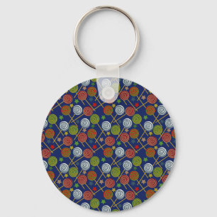 Candy pattern Lollies pattern lollipop 17 Key Ring