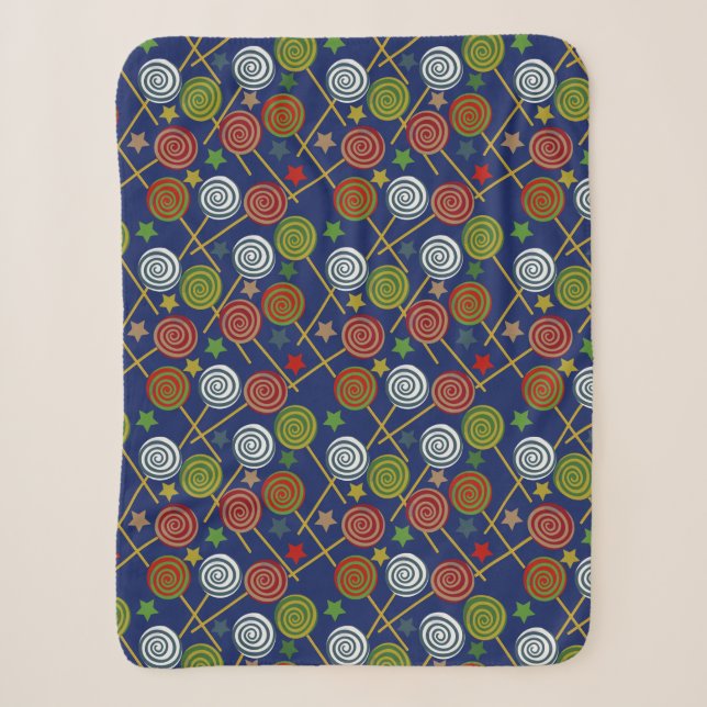 Candy pattern | Lollies pattern | lollipop 17 Sherpa Blanket (Front)