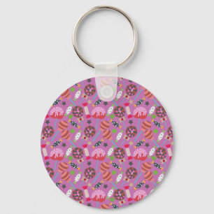 Candy pattern   Lollies pattern   lollipop 19 Key Ring