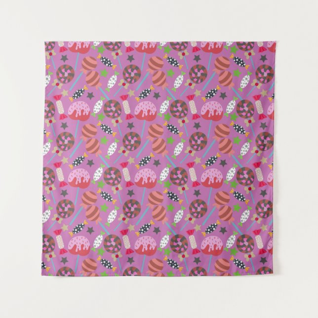 Candy pattern | Lollies pattern | lollipop 19 Tapestry (Front)