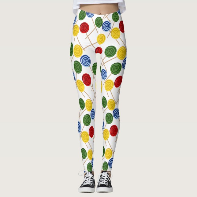 Candy pattern | Lollies pattern | lollipop 21 Leggings (Front)