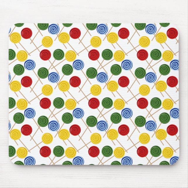 Candy pattern | Lollies pattern | lollipop 21 Mouse Pad (Front)