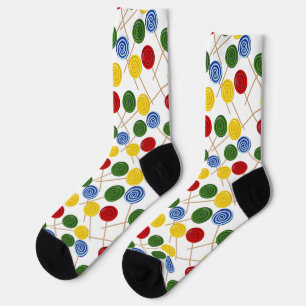Candy pattern   Lollies pattern   lollipop 21 Thro Socks