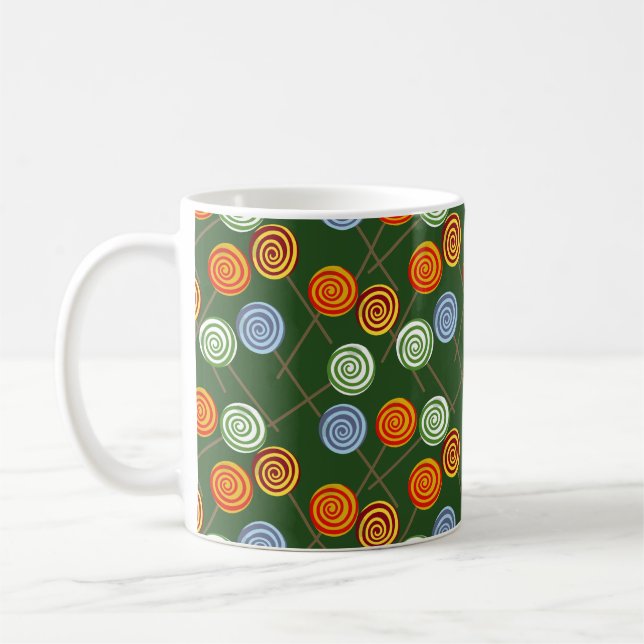 Candy pattern | Lollies pattern | lollipop 22 Coffee Mug (Left)