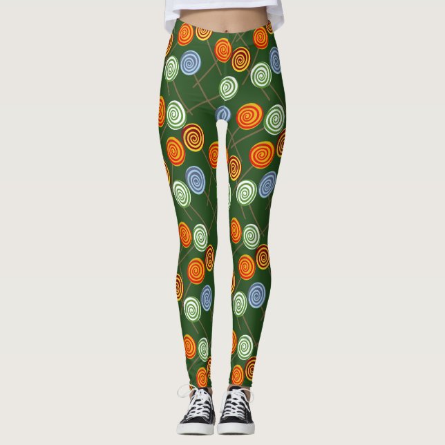 Candy pattern | Lollies pattern | lollipop 22 Leggings (Front)