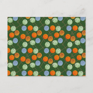 Candy pattern   Lollies pattern   lollipop 22 Postcard