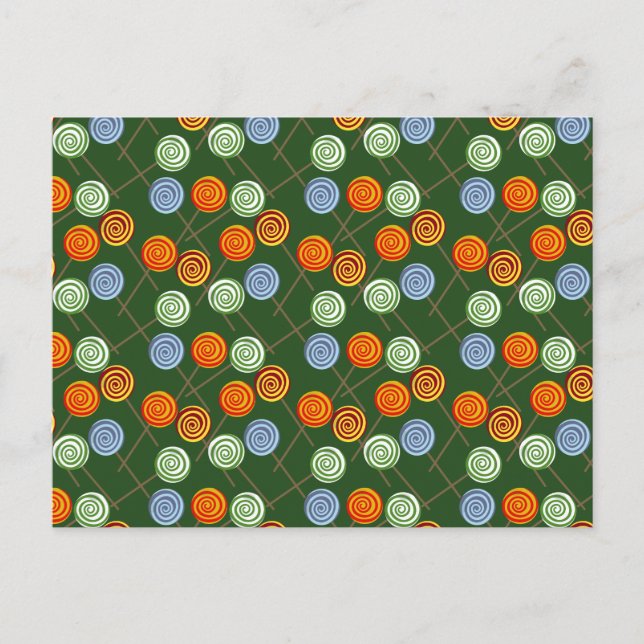 Candy pattern | Lollies pattern | lollipop 22 Postcard (Front)