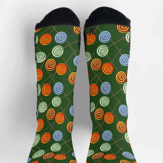 Candy pattern | Lollies pattern | lollipop 22 Thro Socks (Top)
