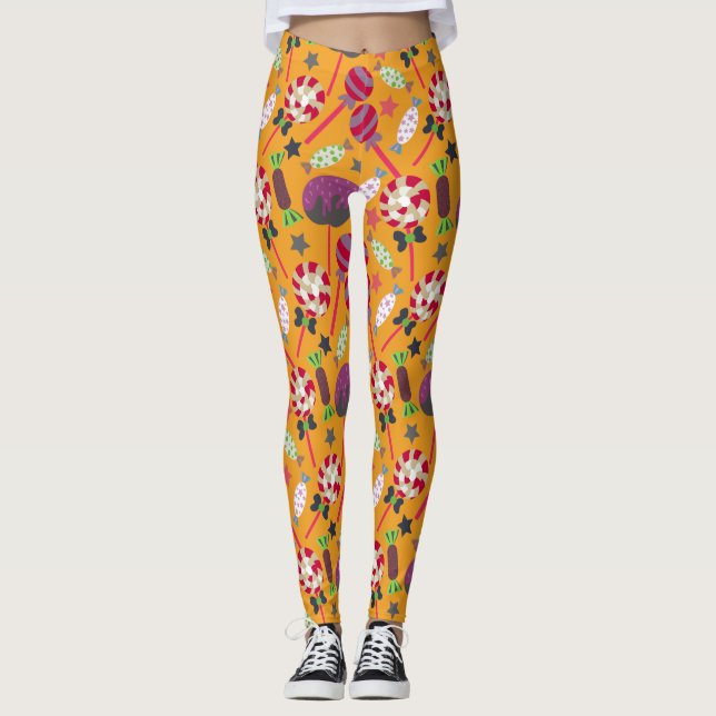 Candy pattern | Lollies pattern | lollipop 23 Leggings (Front)