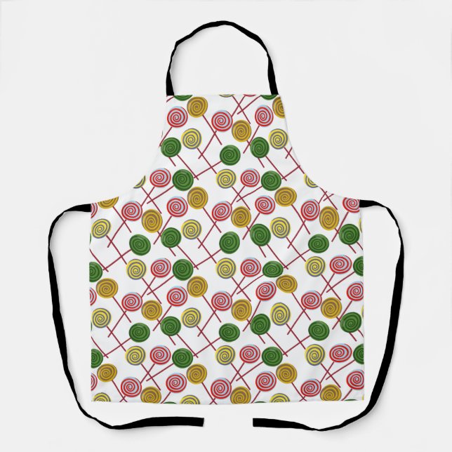 Candy pattern | Lollies pattern | lollipop 24 Apron (Front)