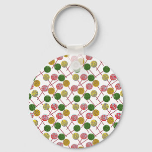 Candy pattern   Lollies pattern   lollipop 24 Key Ring