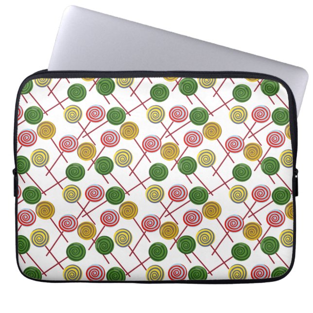 Candy pattern | Lollies pattern | lollipop 24 Laptop Sleeve (Front)