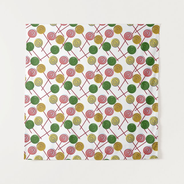 Candy pattern | Lollies pattern | lollipop 24 Tapestry (Front)