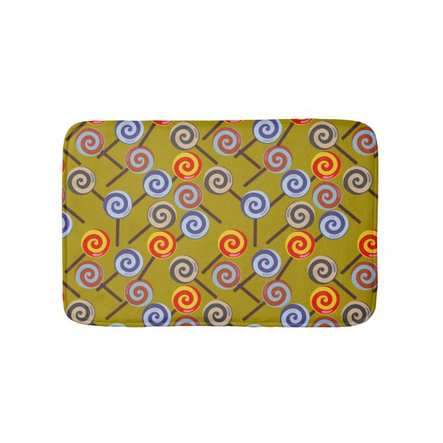 Candy pattern | Lollies pattern | lollipop 26 Bath Mat (Front)