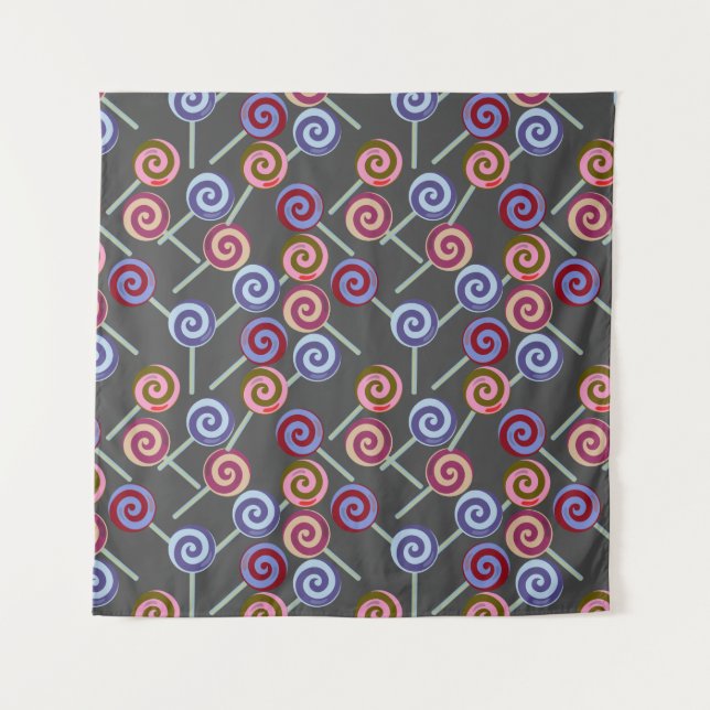 Candy pattern | Lollies pattern | lollipop 27 Tapestry (Front)