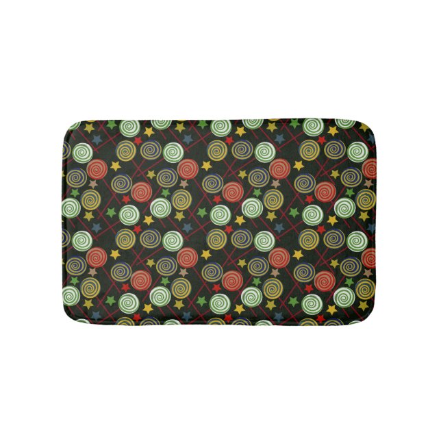 Candy pattern | Lollies pattern | lollipop 28 Bath Mat (Front)