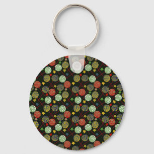 Candy pattern Lollies pattern lollipop 28 Key Ring