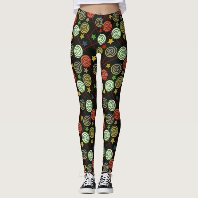 Candy pattern | Lollies pattern | lollipop 28 Leggings (Front)