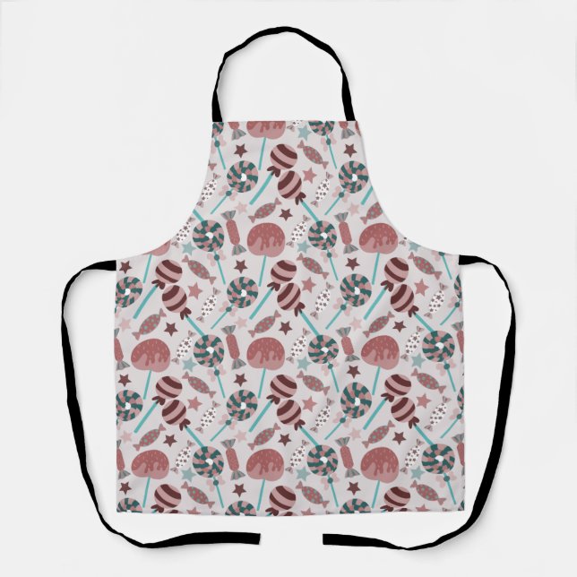 Candy pattern | Lollies pattern | lollipop 29 Apron (Front)