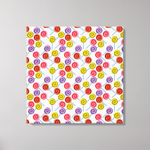 Candy pattern Lollies pattern lollipop 2 Canvas Print