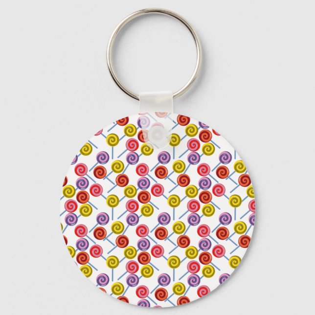 Candy pattern | Lollies pattern | lollipop 2 Key Ring (Front)