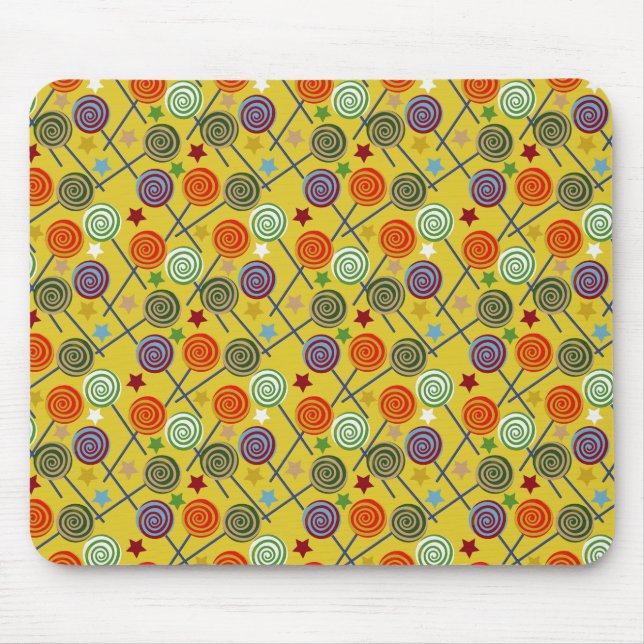 Candy pattern | Lollies pattern | lollipop 30 Mouse Pad (Front)