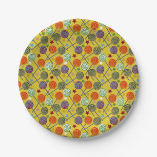 Candy pattern Lollies pattern lollipop 30 Paper Plate