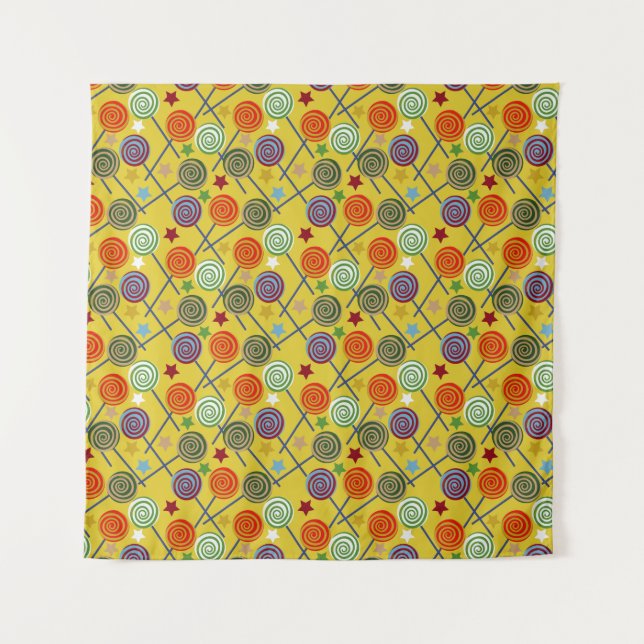 Candy pattern | Lollies pattern | lollipop 30 Tapestry (Front)