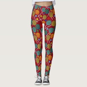 Candy pattern   Lollies pattern   lollipop 32 Leggings