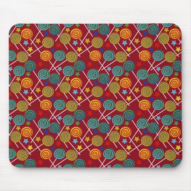 Candy pattern | Lollies pattern | lollipop 32 Mouse Pad (Front)