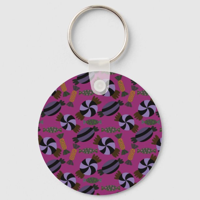 Candy pattern | Lollies pattern | lollipop 33 Key Ring (Front)