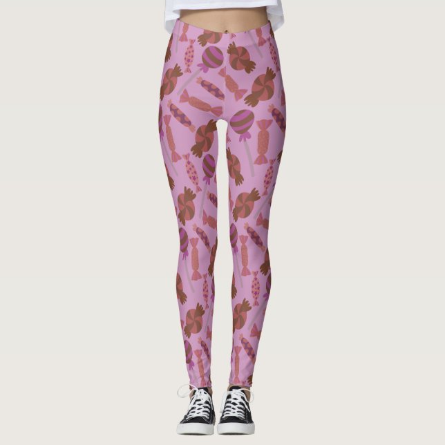 Candy pattern | Lollies pattern | lollipop 34 Leggings (Front)