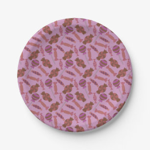 Candy pattern Lollies pattern lollipop 34 Paper Plate