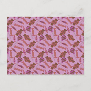 Candy pattern Lollies pattern lollipop 34 Postcard