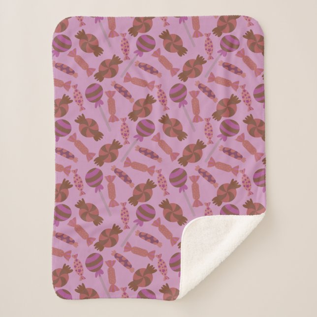 Candy pattern | Lollies pattern | lollipop 34 Sherpa Blanket (Front)