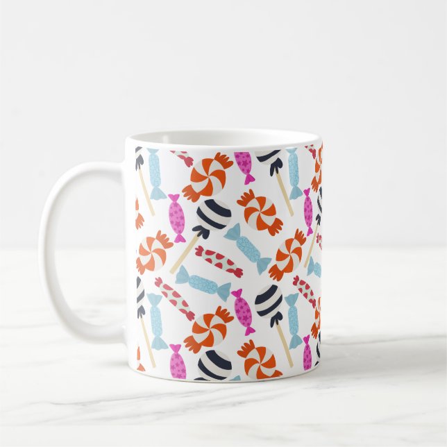 Candy pattern | Lollies pattern | lollipop 35 Coffee Mug (Left)