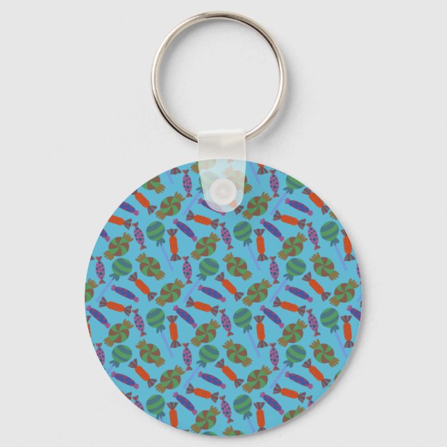 Candy pattern | Lollies pattern | lollipop 36 Key Ring (Front)