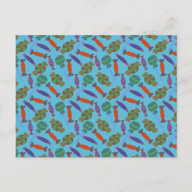 Candy pattern | Lollies pattern | lollipop 36 Postcard (Front)