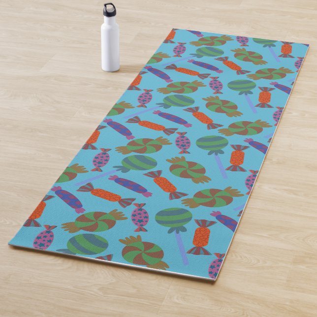 Candy pattern | Lollies pattern | lollipop 36 Yoga Mat (In Situ)